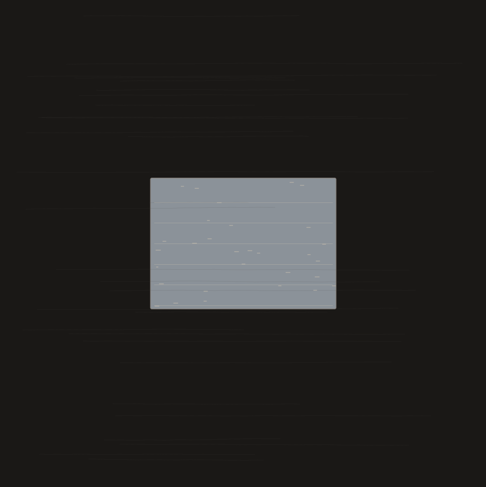 The fifth stone. Gridded, analytical — a map of maps. The cartographer mapping her own cartography.